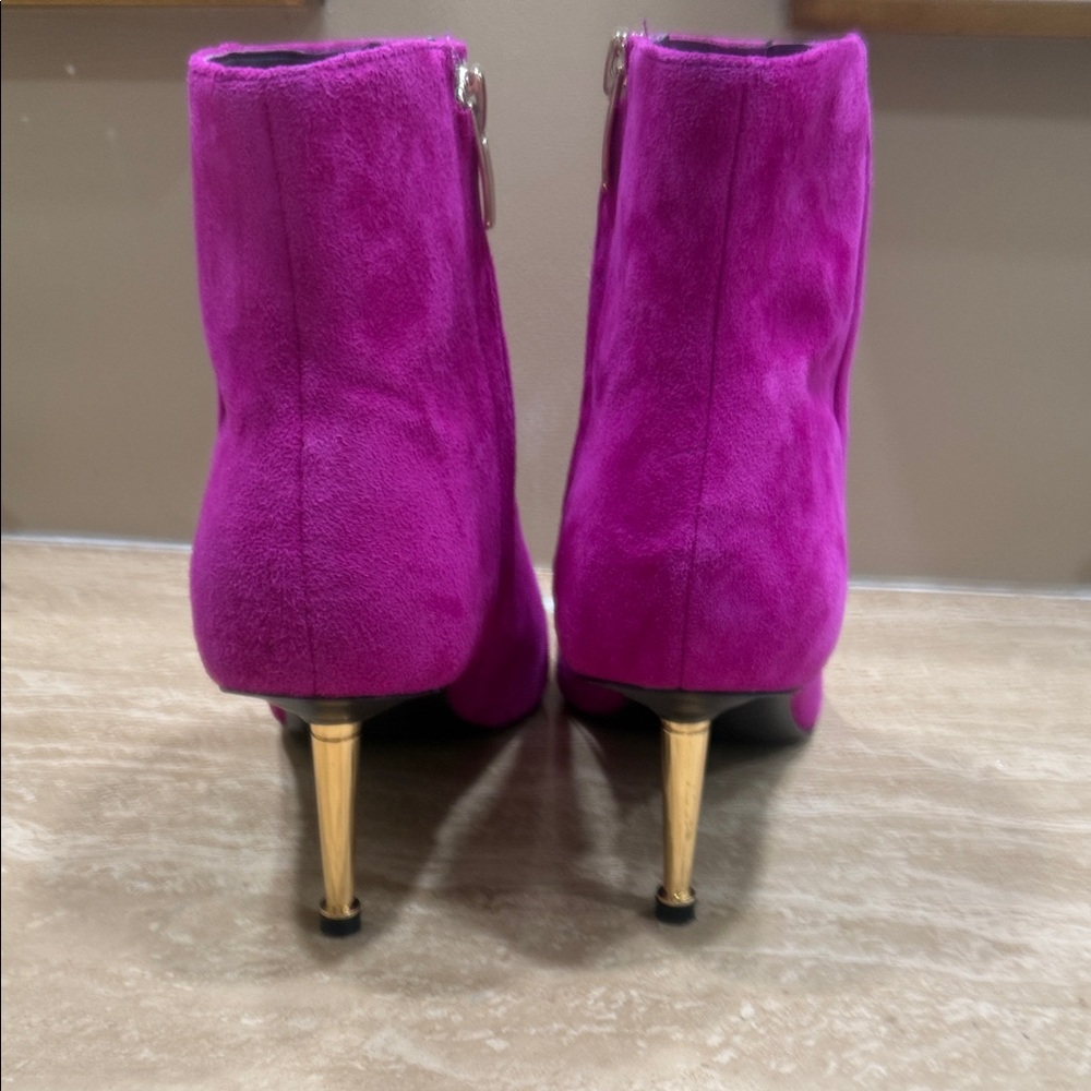 Nine West Vibrant Pink Heeled Boots - Picture 3 of 7
